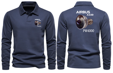AIRBUS A330 PW 4000 LONG SLEEVE POLO